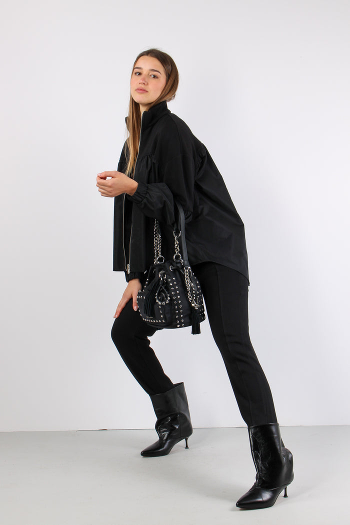 Pantalone Dritto Felpa Black-4