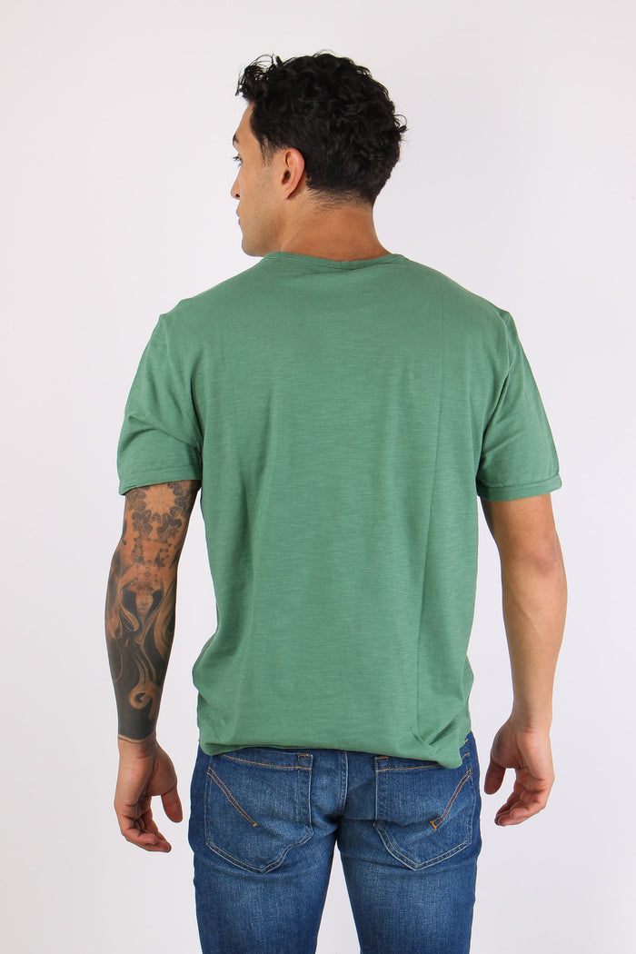 T-shirt Cotone Fiammato Muschio-4