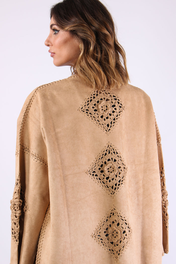 Kimono Eco Suede Ricami Suede-10