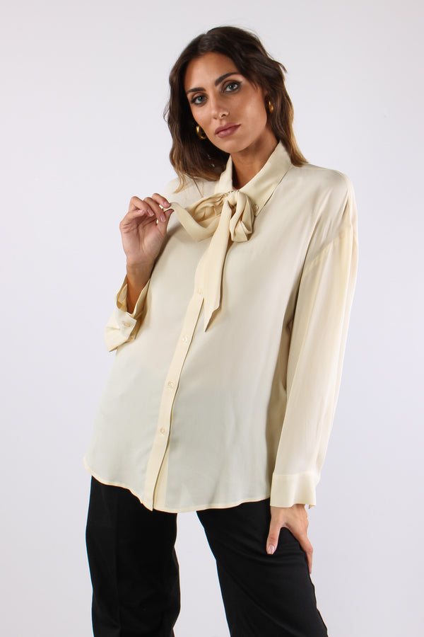 Camicia Viscosa Fusciacca Collo Panna-2