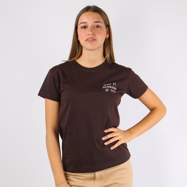 T-shirt Ricamo Non Ti Scordare Cioccolato-2