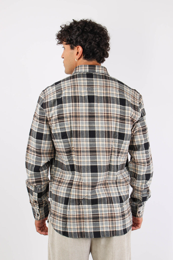 Camicia Flanella Check Black-5