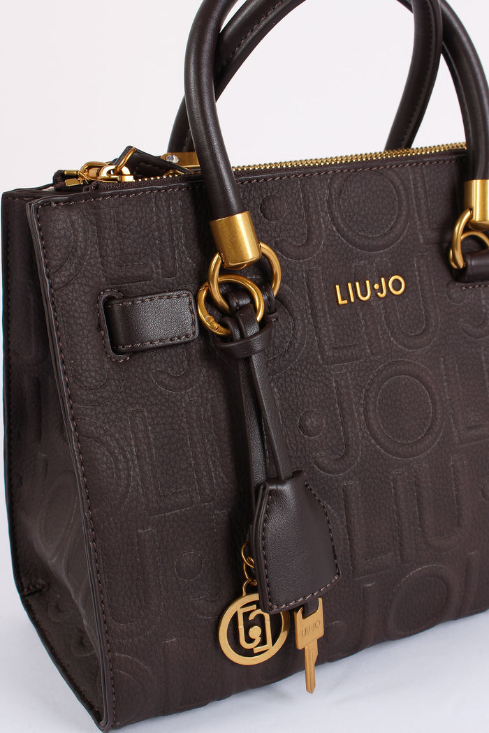 Mini Tote Logo 3d Deep Brown-4