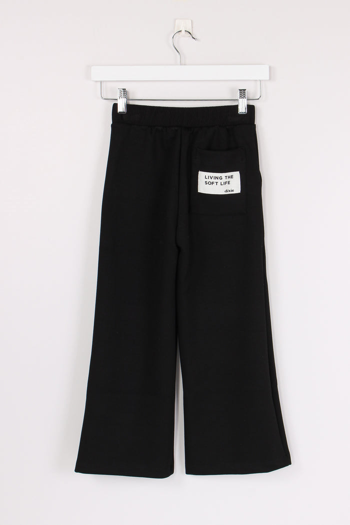 Pantalone Ampio Felpa Black-2