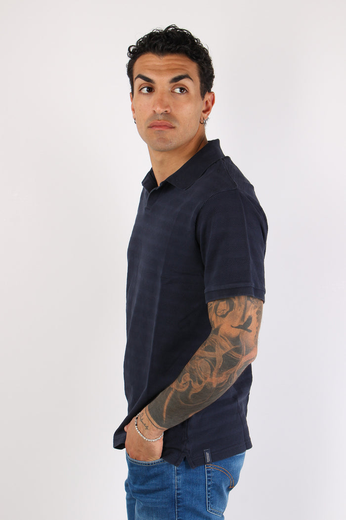 T-shirt Polo Cotone Blue-3