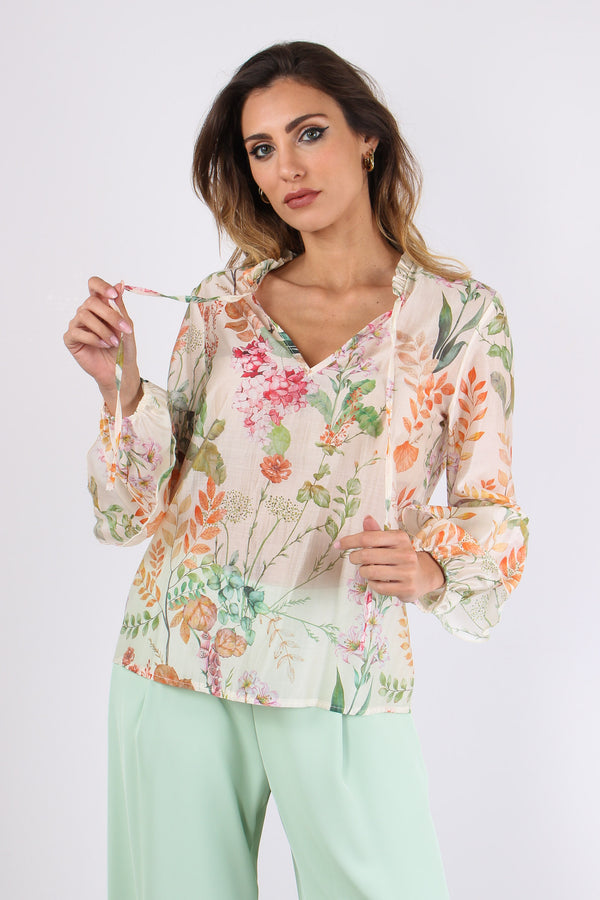 Casacca Rouge Manica Fantasia Naturale-2