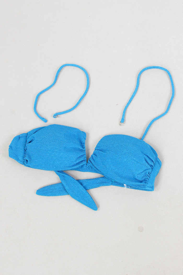 Bikini Fascia V Goffrato Azzurro-8