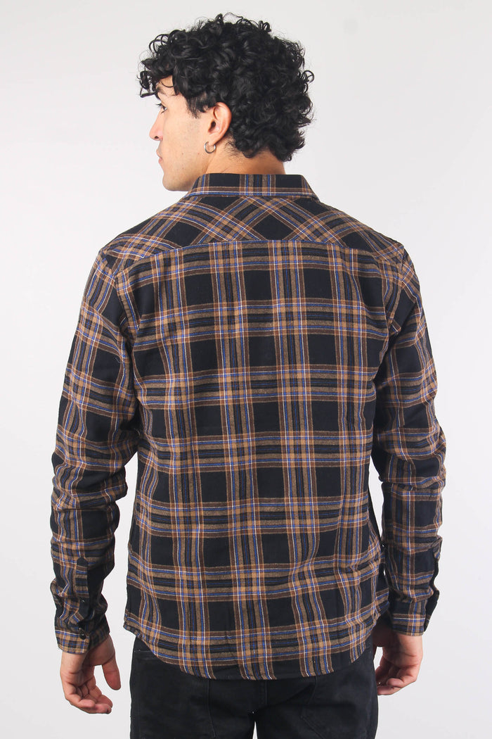 Camicia Texana Check Nero/beige-2