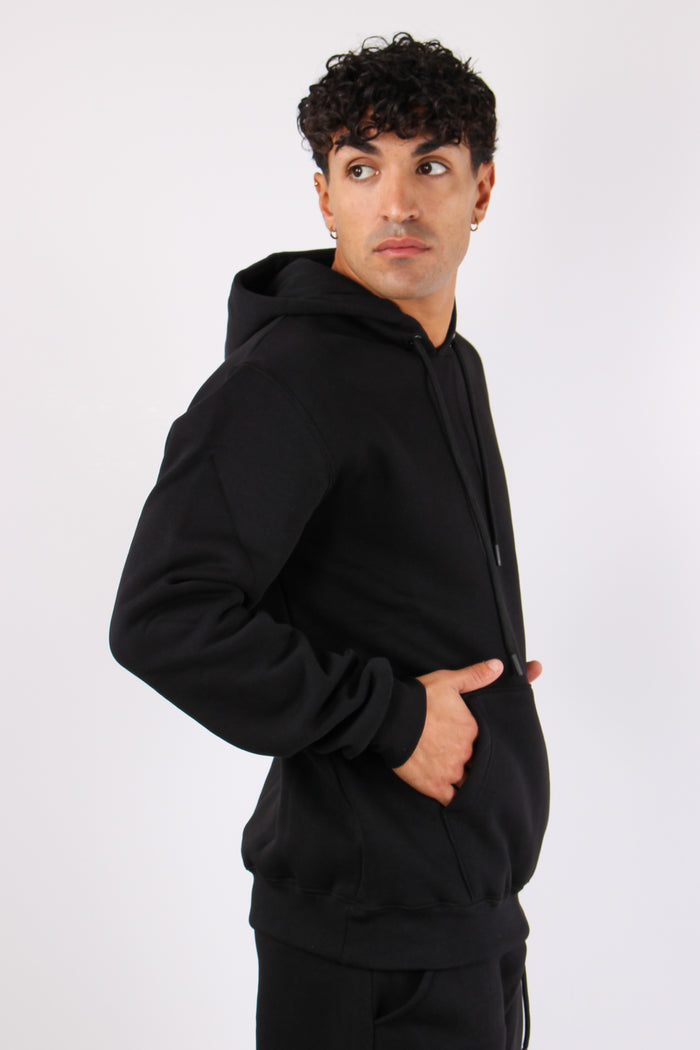 Felpa Cappuccio Logo Nero-3