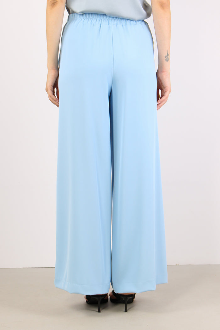 Pantalone Palazzo Fluido Azzurro-4
