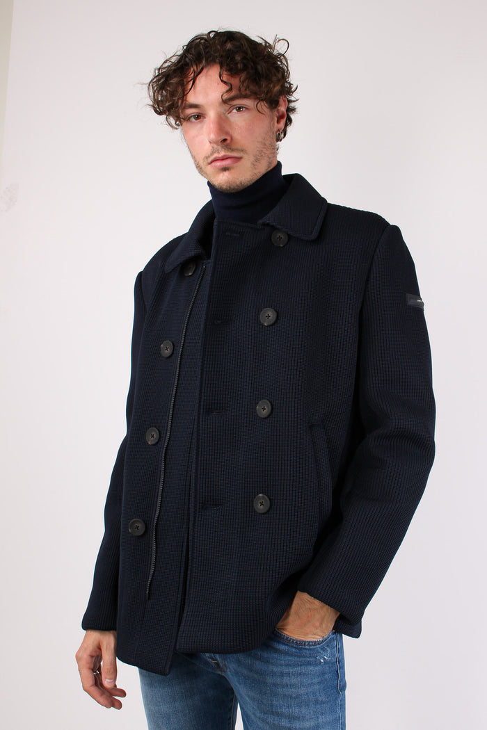 Peacot Interno Ciniglia Blu Navy-2