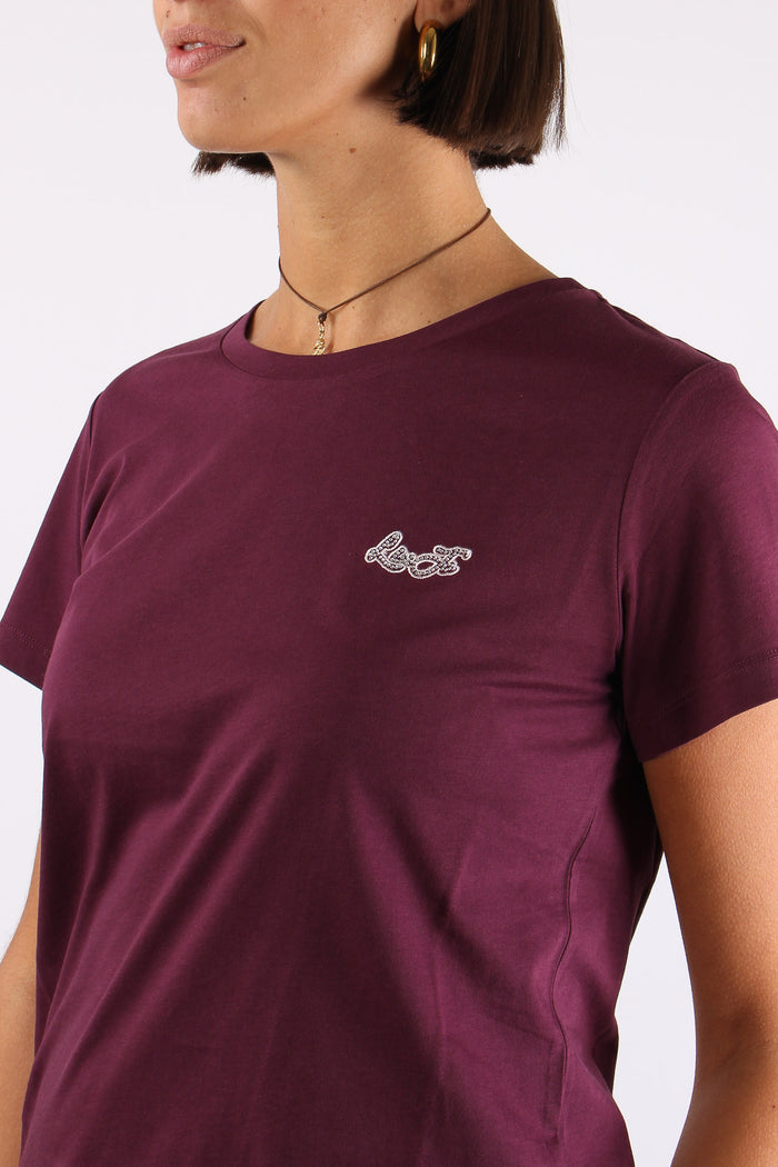 T-shirt Logo Laterale Red/amburgine-6