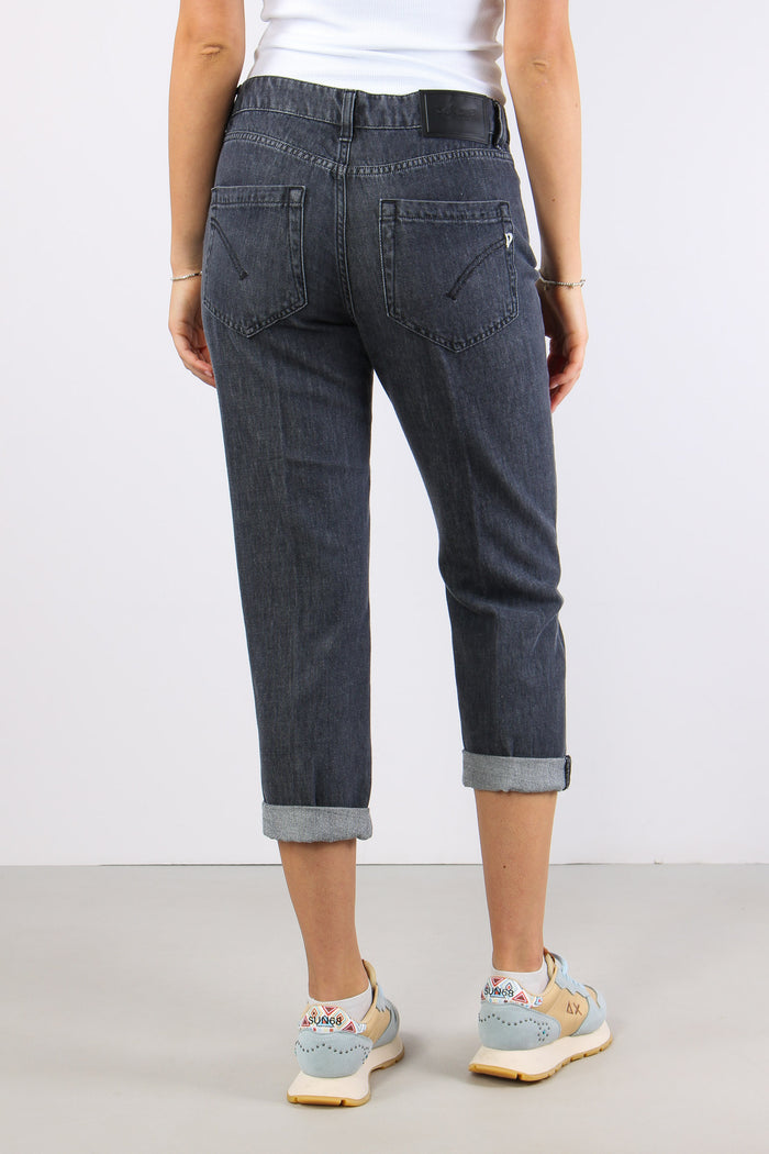 Koons Denim Loose Bottone Gioiello Nero-7
