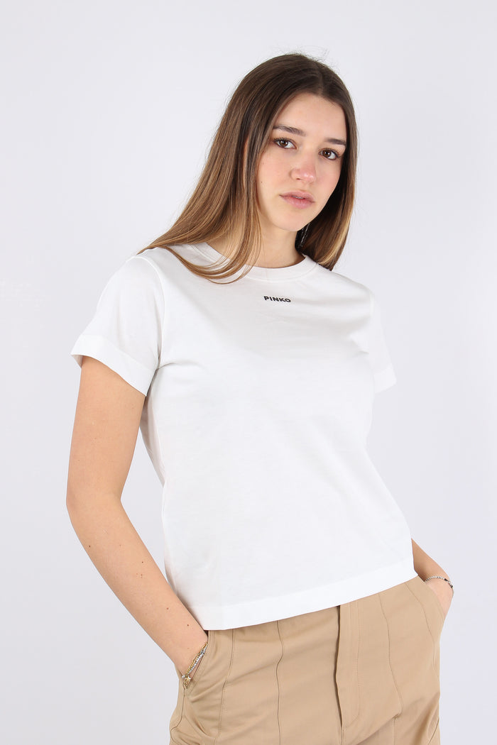 Basico T-shirt Jersey Logo Bianco-7