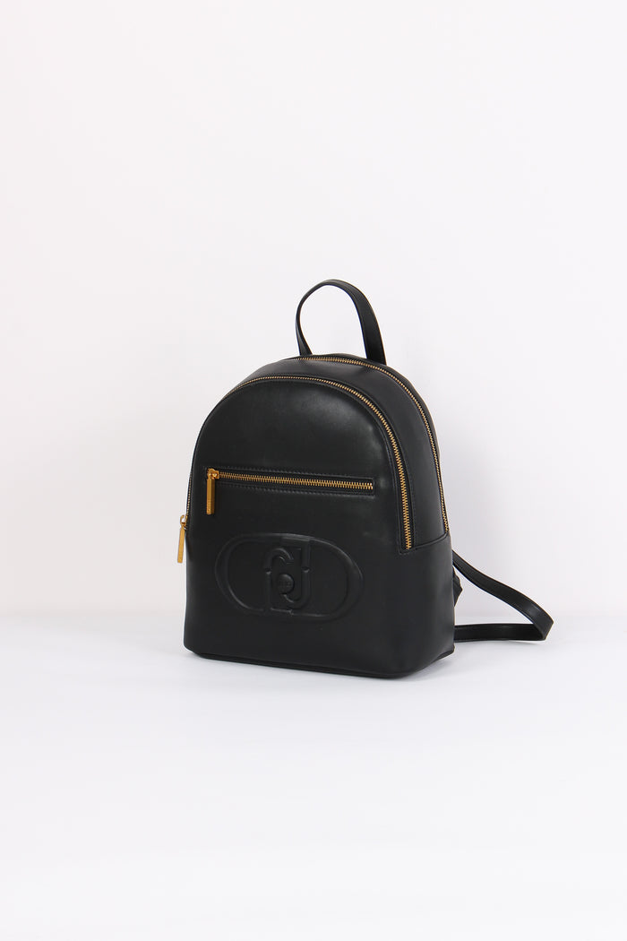 Zaino 2 Zip Laminato Nero-5