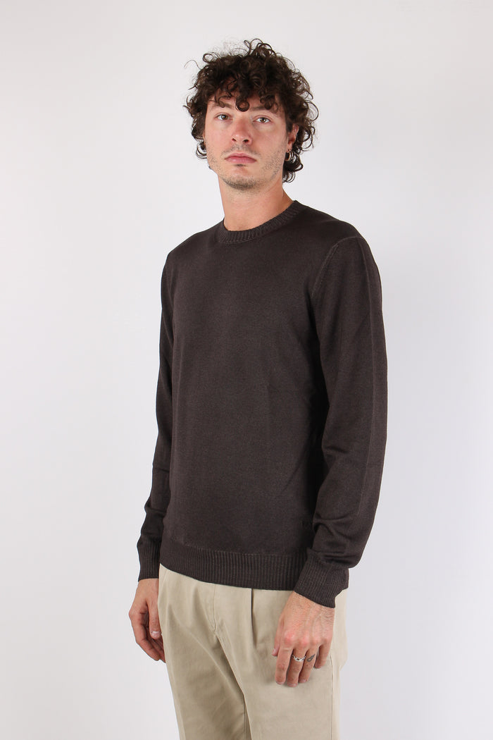 Maglia Girocollo Delavee Caffe-3