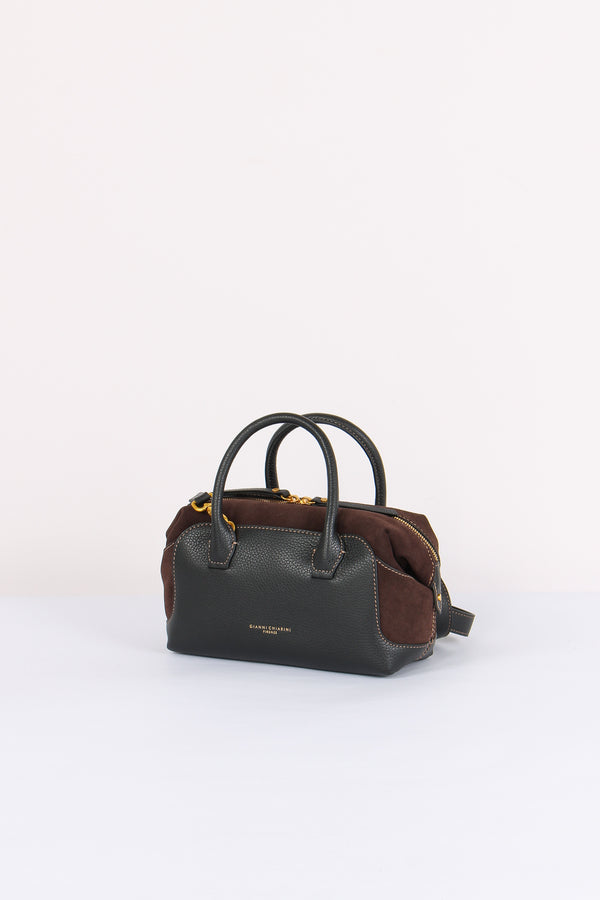 Gemma Mini Bag Bimateriale Nero/moka-2