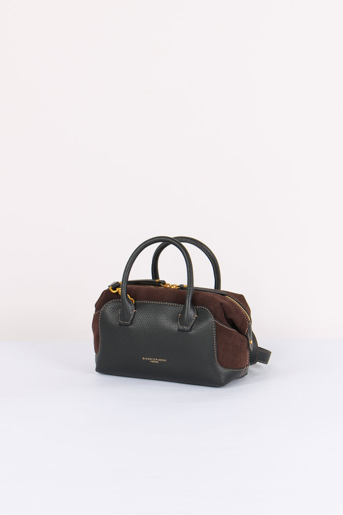 Gemma Mini Bag Bimateriale Nero/moka-2