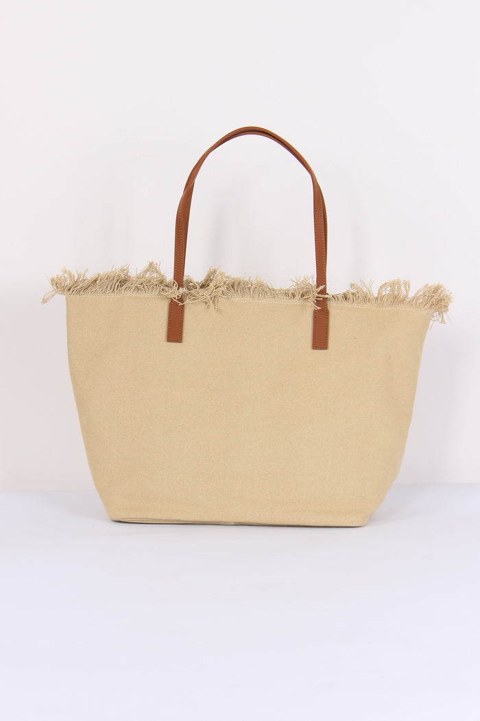 City Bag Frange Beige-3