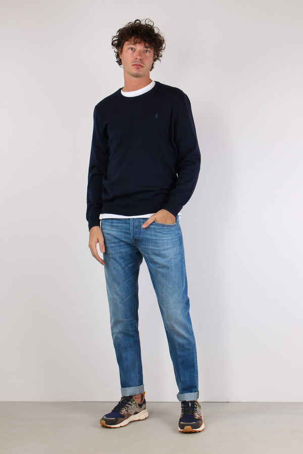 Maglia Girocollo Polsino Cosa Hunter Navy-2