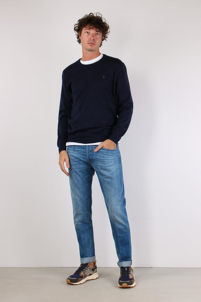 Maglia Girocollo Polsino Cosa Hunter Navy-2