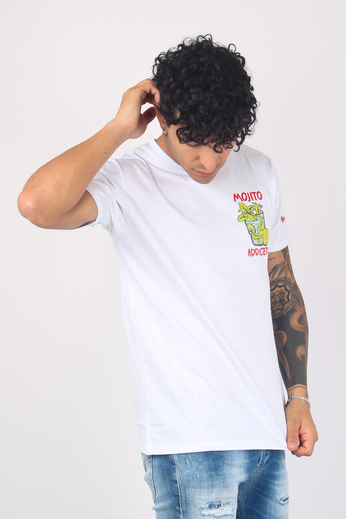 T-shirt Mojito Addicted Bianco-5