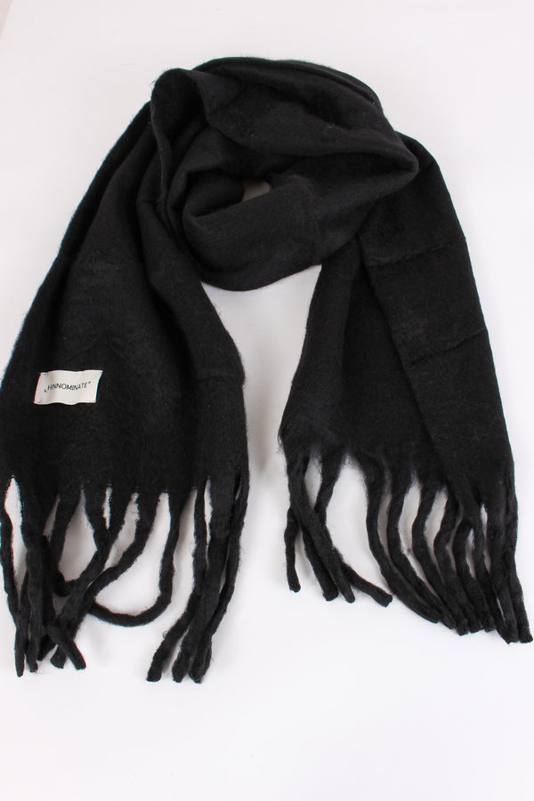 Sciarpa Frange Nero-2