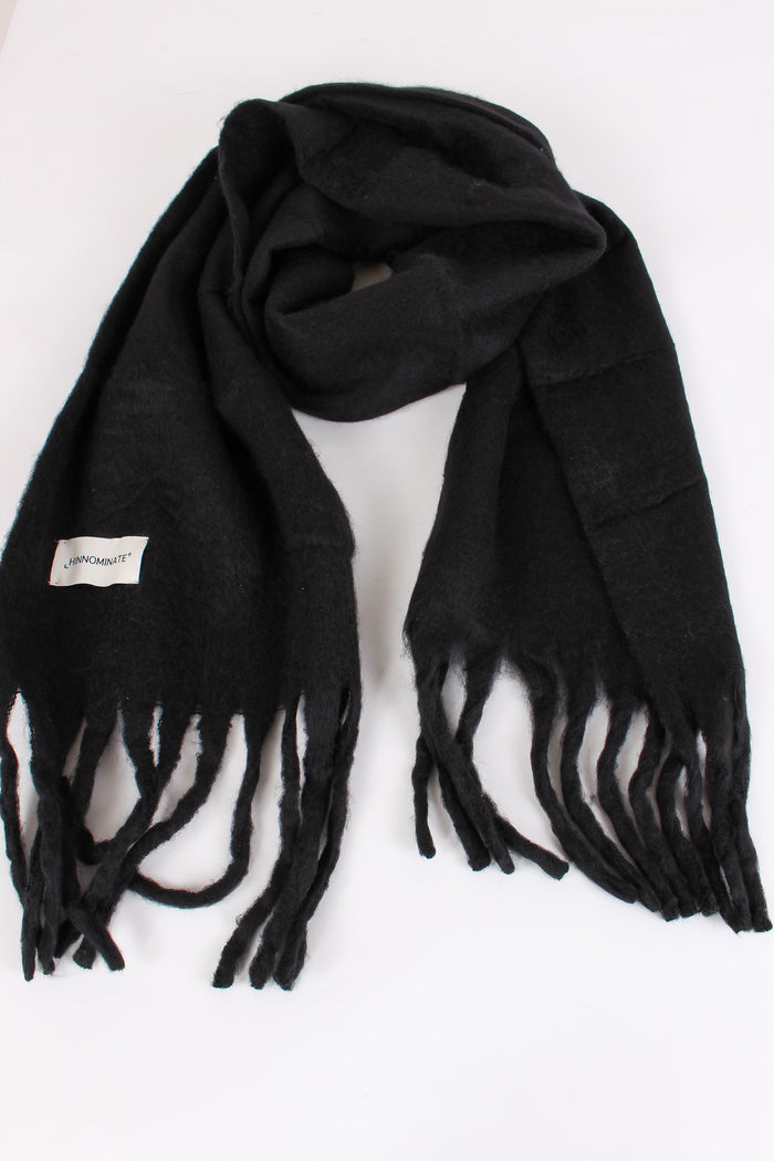 Sciarpa Frange Nero-2