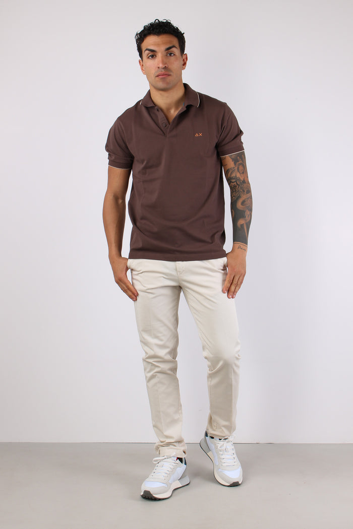 Polo Profilo Sottile Marrone-5