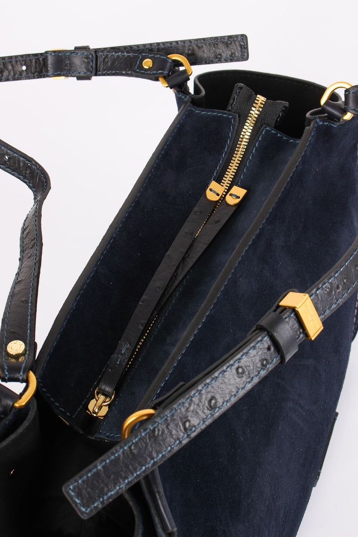 Bloom Shopping Suede Stampa Struzzo Notturno-6