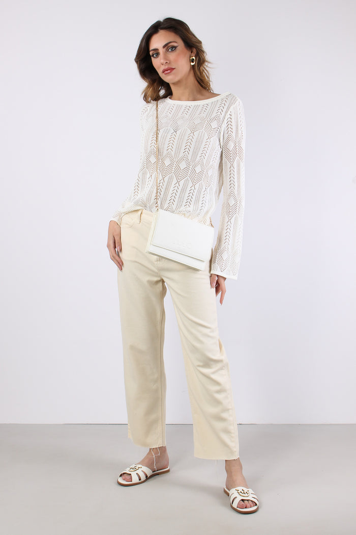 Jeans Straight Stripe Angora