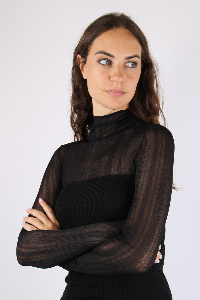 Mllattila Lupetto Velo Bimateriale Nero-7