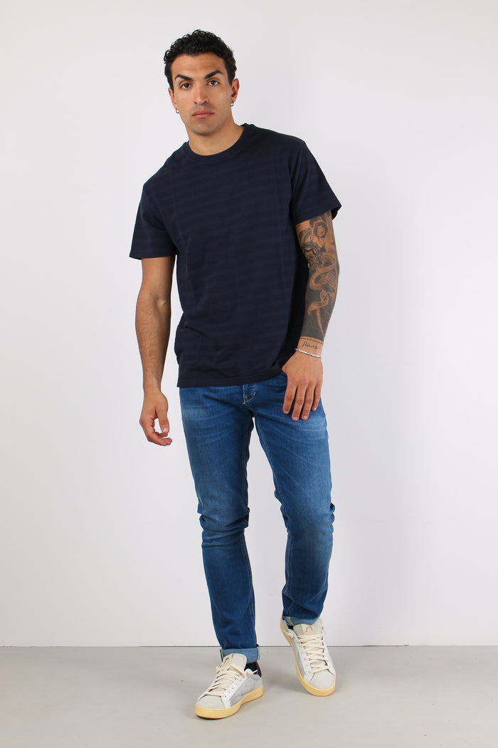 T-shirt Girocollo Basica Blue-2