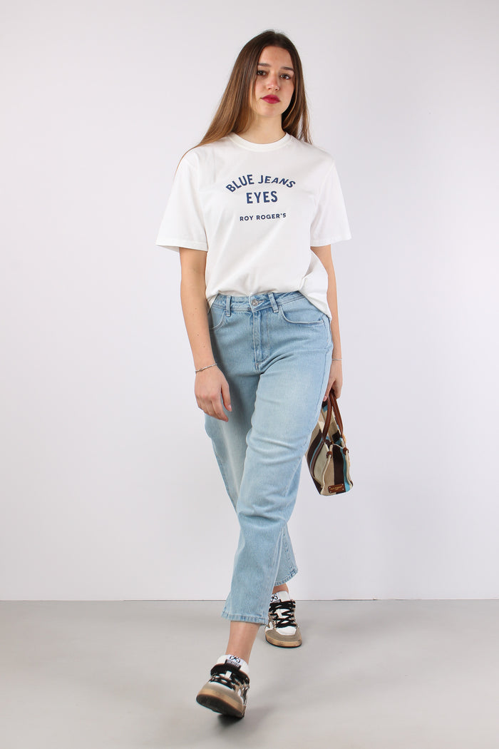 Denim Dritto Cropped Denim Chiaro-5