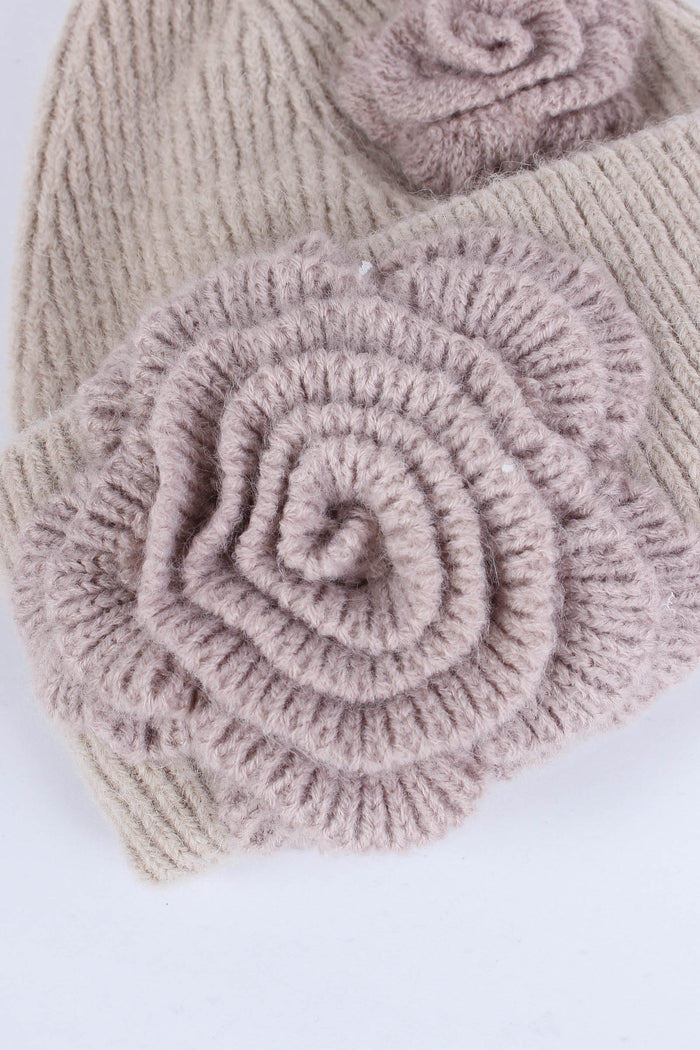 Cuffia Applicazione Rose Nude-6