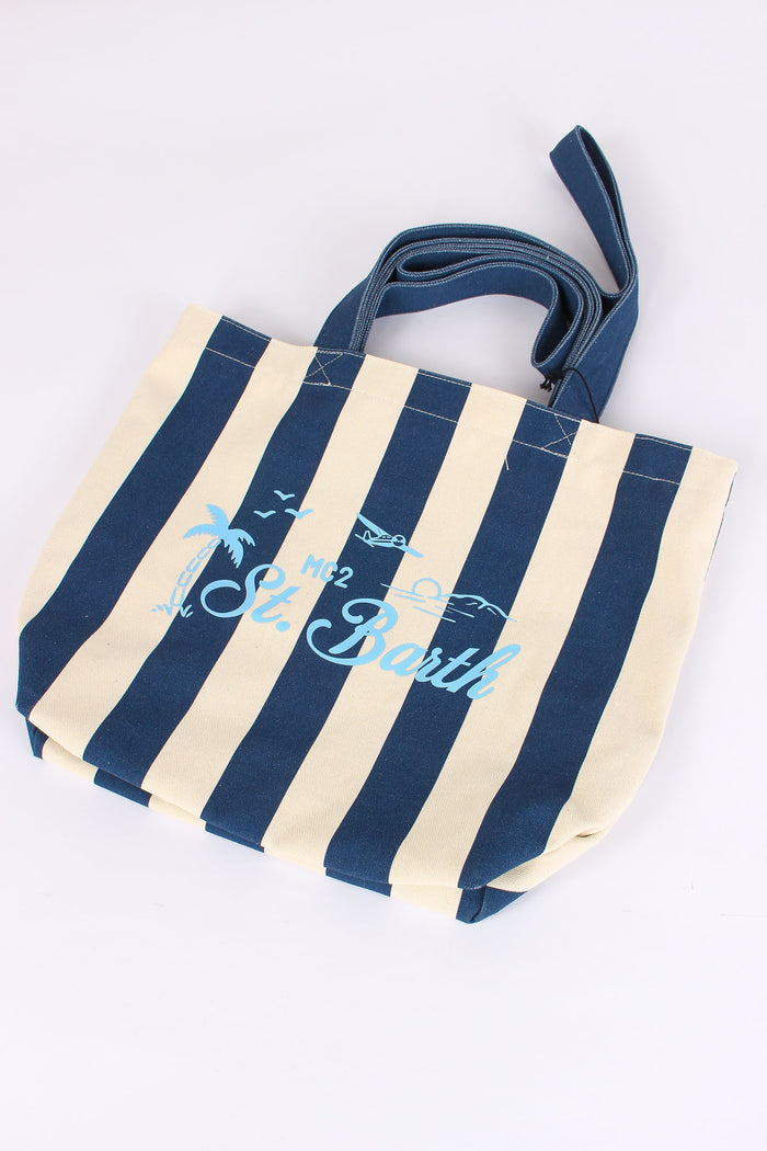 Essential Bag Canvas Blu/beige-4