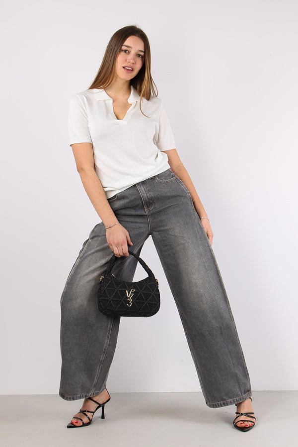 Polo Scavo V Viscosa Off White