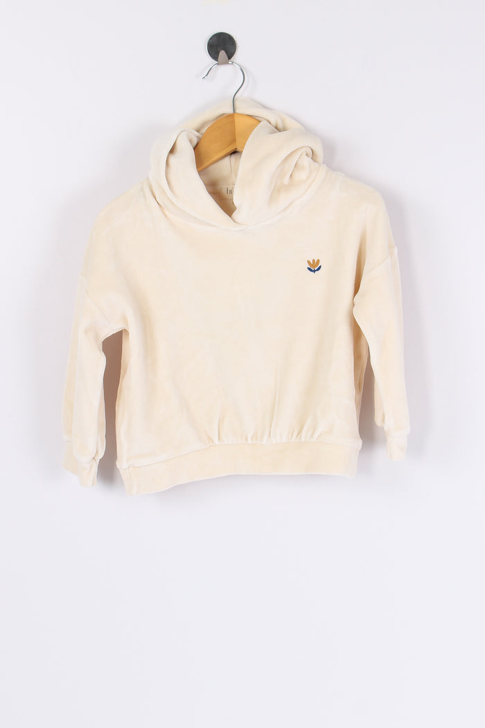 Felpa Cappuccio Ciniglia Ivory