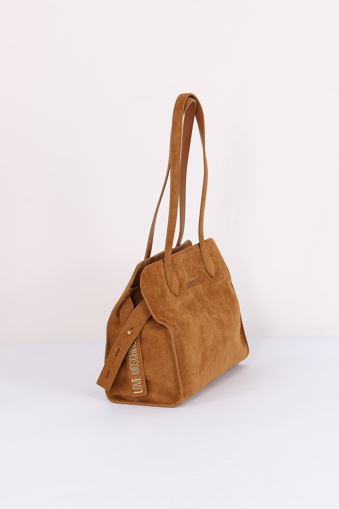 Shopping Mini Ecocamoscio Cuoio-6