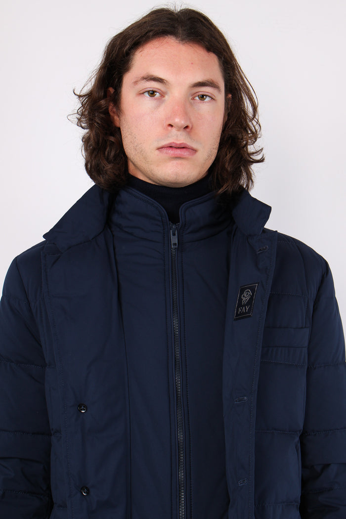 Down Jacket Microfibra Blu-6