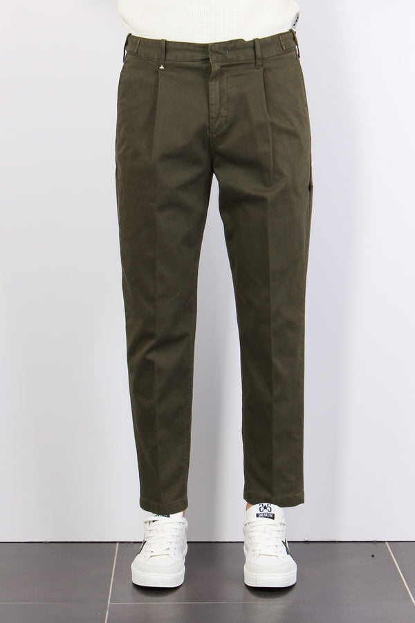 Pantalone Chino Gamba Dritta Avocado-2