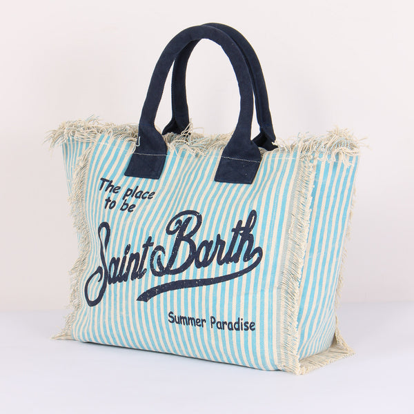 Vanity Canvas Righe Azzurro/blu-2