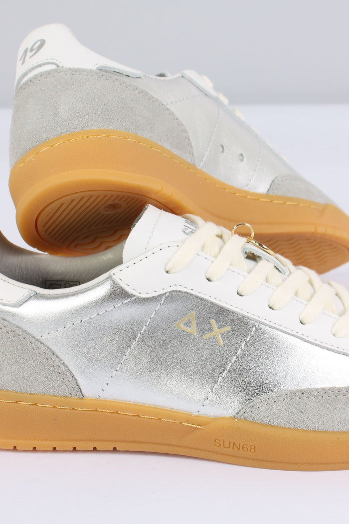 Sneakers California Leather Argento-4