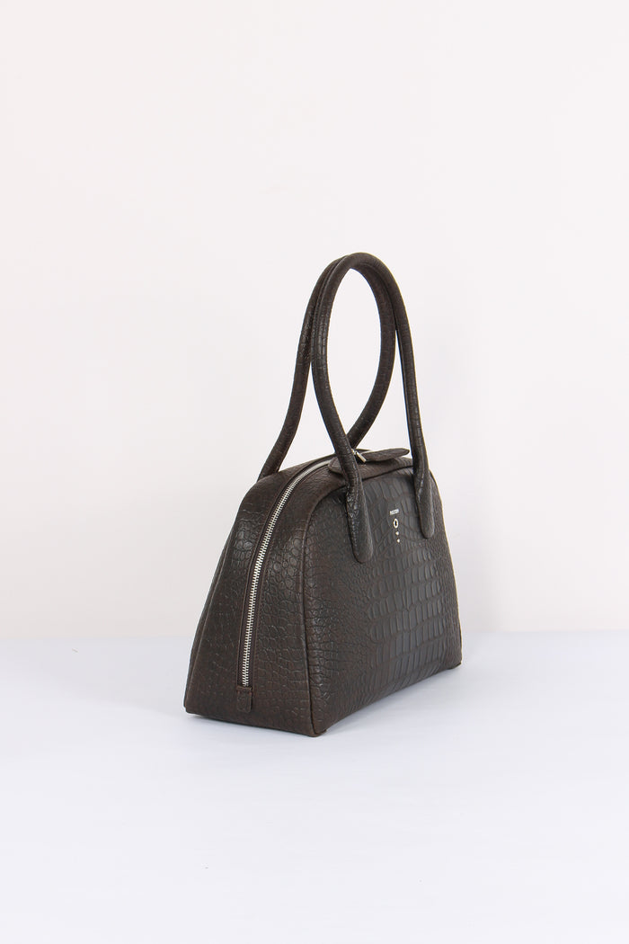 Shopping Stampa Cocco Manici Alti Dark Brown-6