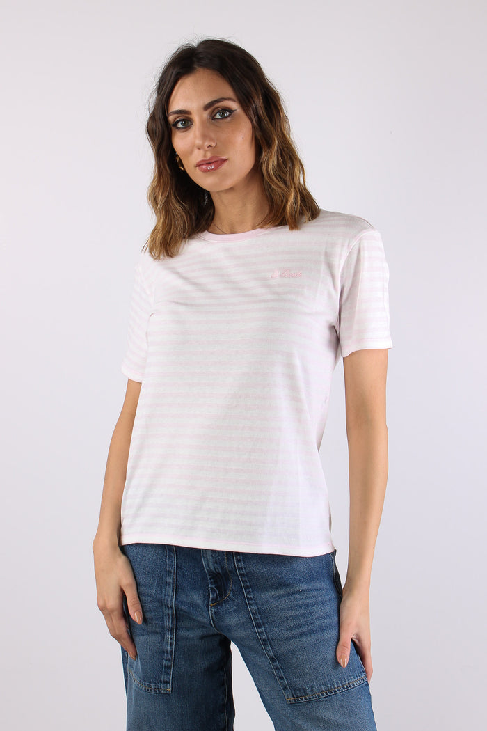 T-shirt Riga Logo Bianco/rosa-2