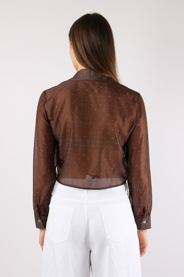 Camicia Corta Mussola Strass Moro-4