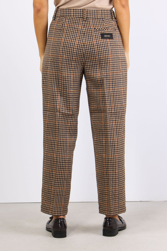 Pantalone Baloon Micro Quadro Cioc/beige/blu-5