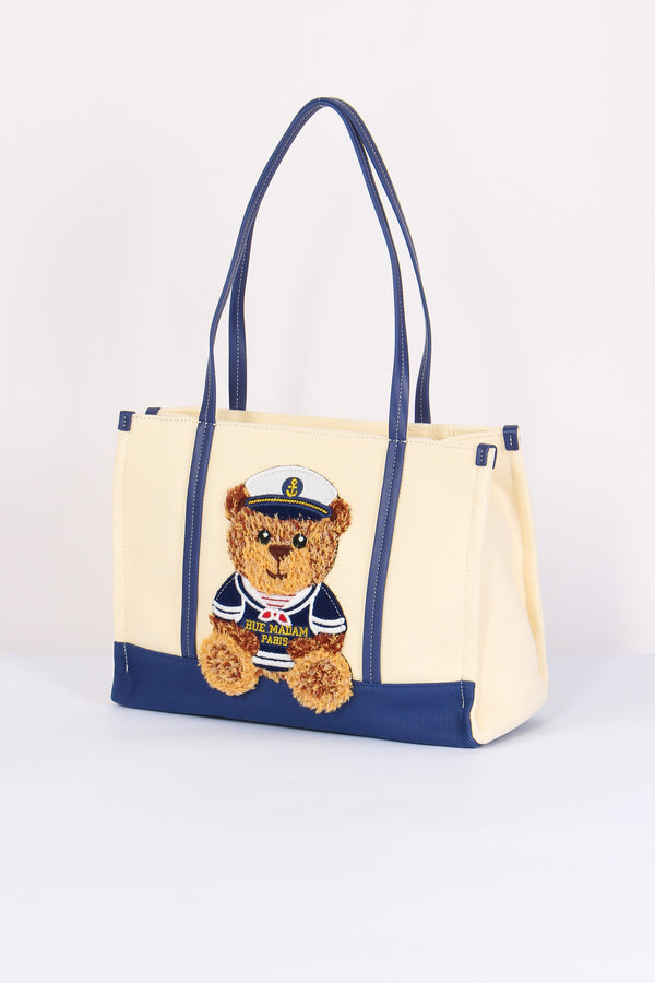 Shopping Canvas Orso Bicolor Blue-2