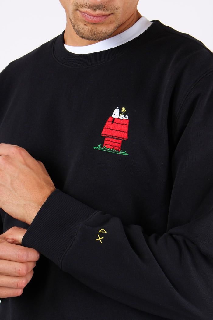 Felpa Logo Piccolo Laterale Nero-7