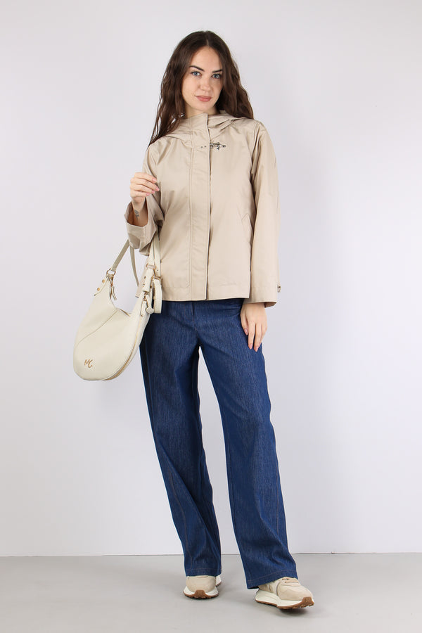 Cappa Nylon Cappuccio Sabbia
